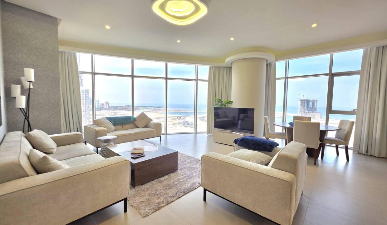 Luxury Sea View 1BR Apartment for Rent in Seef